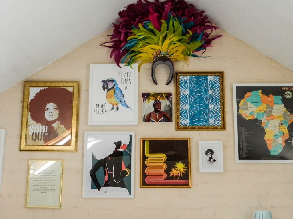 a gallery wall using prints 